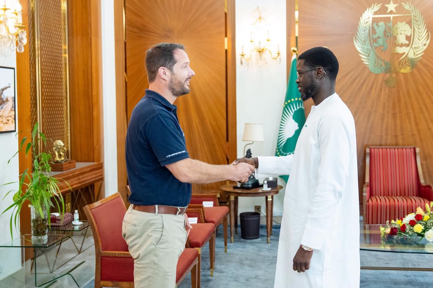 Sénégal : Diomaye reçoit l'astronaute Thomas Pesquet au Palais de la République