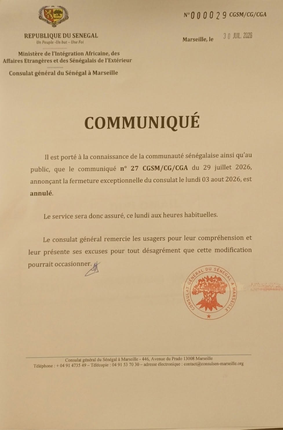 Grand Magal : revirement à Marseille, le Consulat du Sénégal annule finalement sa fermeture du lundi 3 août