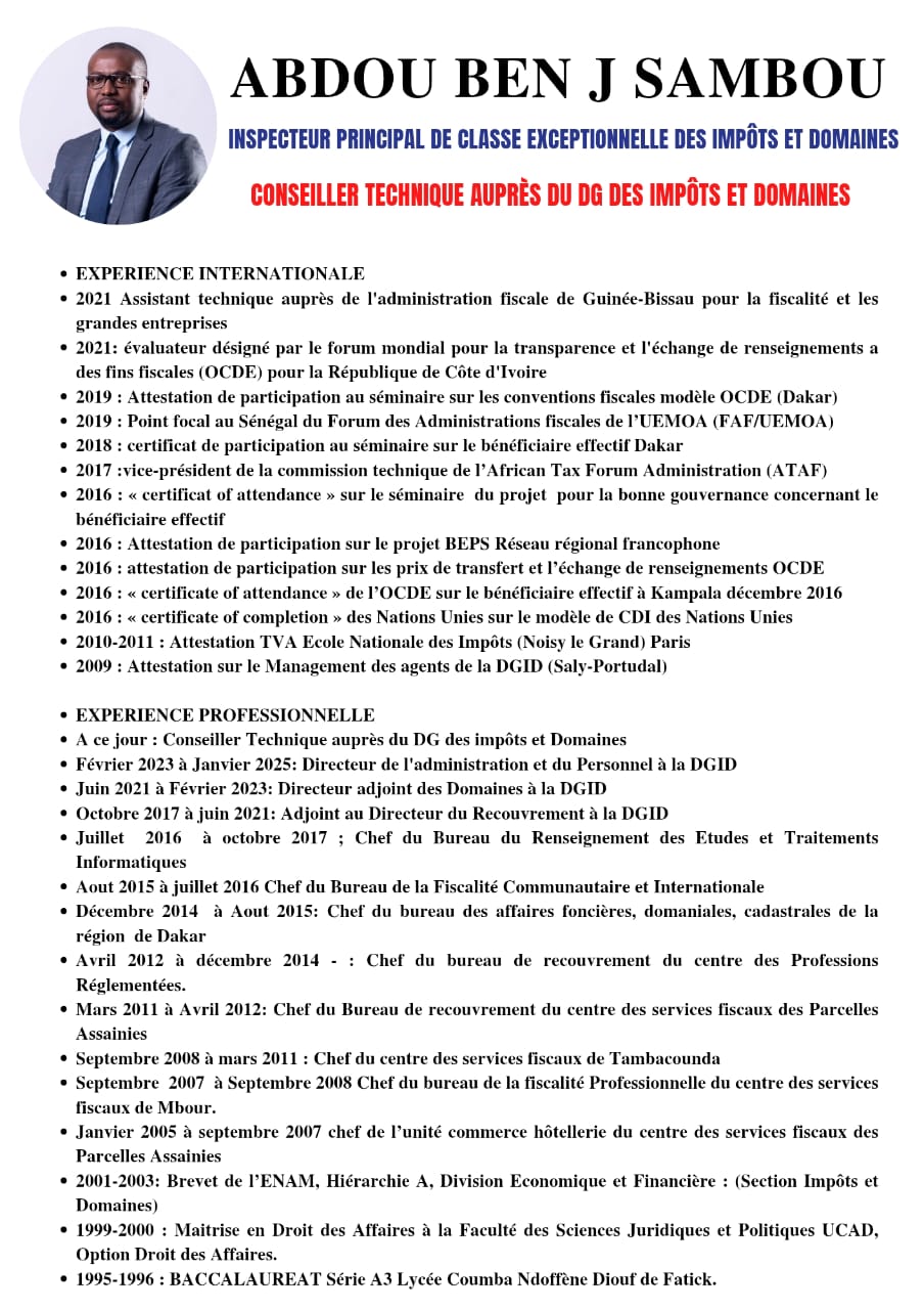 Qui est Abdou Ben Jenkins Sambou, nommé DG de l’Urbanisme et de l’Architecture ?