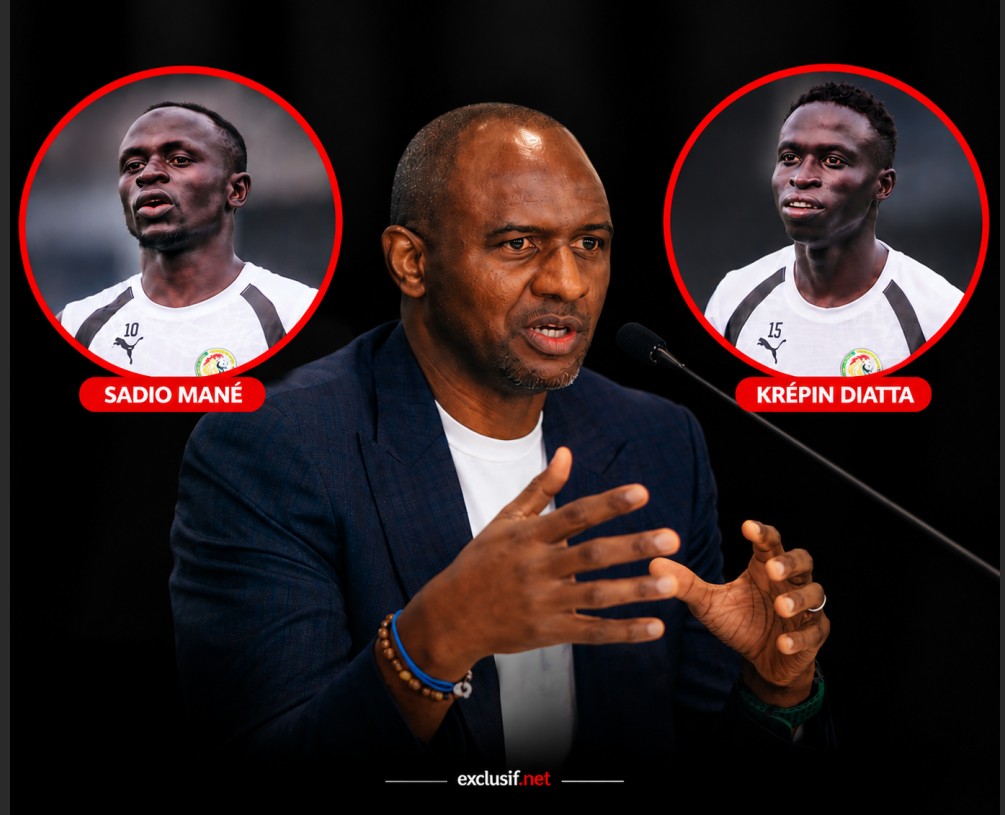 Sadio Mané forfait, Krépin Diatta non convoqué : les explications de Patrick Vieira