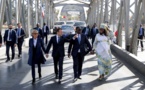 La promenade des couples Sall et Macron à Saint Louis (Photos)