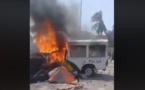 Dernière minute :un véhicule de la police brûlé à l'UCAD (Regardez)