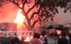 Un violent incendie ravage le marché central de Thies