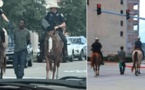 Texas : Un homme noir mené avec une corde par des policiers à cheval
