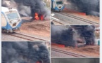 URGENT: Un pipeline en feu au niveau des rails...