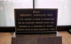 Découvrez la plaque du stade Abdoulaye Wade de Diamniadio