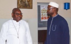 Ousmane Sonko chez l'archevêque de Ziguinchor 
