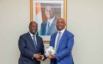 Ouattara a eu un entretien avec le Président de la Confédération Africaine de Football