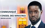 Le Communiqué du Conseil des Ministres du Mercredi 04 Juin 2025
