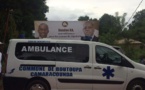 Ziguinchor: L'ambulance de Boutoupa- Camaracounda, heurte un caniveau le jour de sa remise