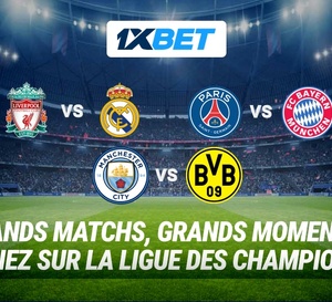 Pariez sur les meilleurs matchs de la 4ᵉ journée de Ligue des champions sur 1xBet !