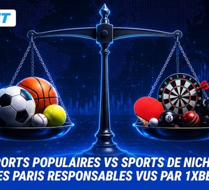 L'approche 1xBet du jeu responsable : outsiders ou favoris ? Sports de niche vs sports populaires