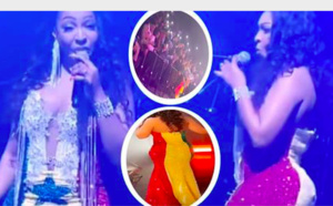Entrée explosif de Viviane avec une robe très osée au couleur du Senegal au concert de Paris…