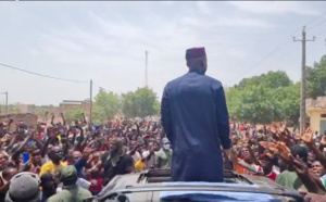 Vidéo : Ousmane Sonko quitte Kolda sous une forte escorte de ses partisans