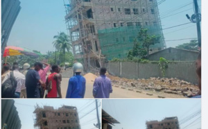 À Kinshasa, un immeuble de 5 étages (R+5) en construction menace de s’écrouler