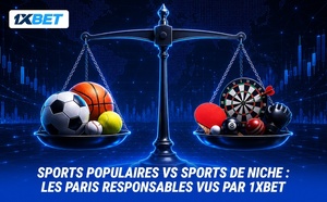 L'approche 1xBet du jeu responsable : outsiders ou favoris ? Sports de niche vs sports populaires