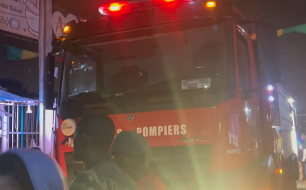 Guédiawaye : Un incendie ravageur au marché Sam, plusieurs cantines détruites