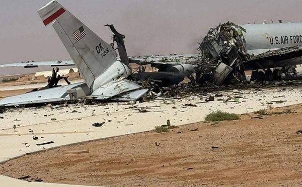 Arabie Saoudite : les images d'un avion américain détruit par l'Iran