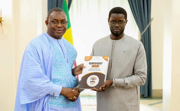 Sénégal : le Président Diomaye Faye reçoit le rapport 2025 sur l’état du dialogue social