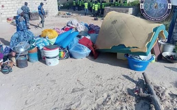 Dakar : la gendarmerie démantèle des abris de fortune occupés par des mendiants étrangers à la cité BOA