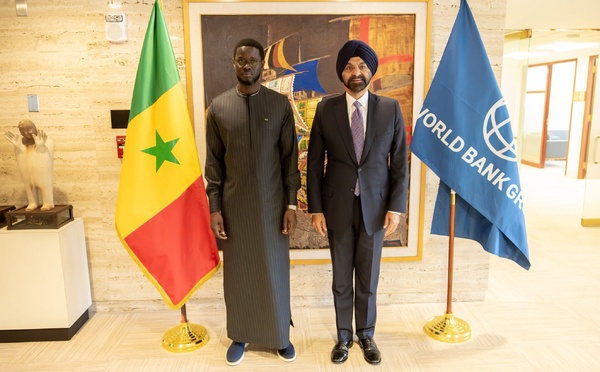 Washington : Diomaye Faye échange avec le président de la Banque mondiale sur l’emploi des jeunes