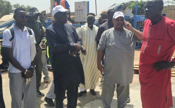 Diamniadio : le maire Mamadou Moulaye Guèye sur les chantiers de pavage, de voirie et d’infrastructures sportives